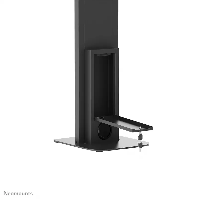 Soporte de suelo para tablet Neomounts FL15-628BL1 — universal, con cerradura, carga máx. 3 kg, negro