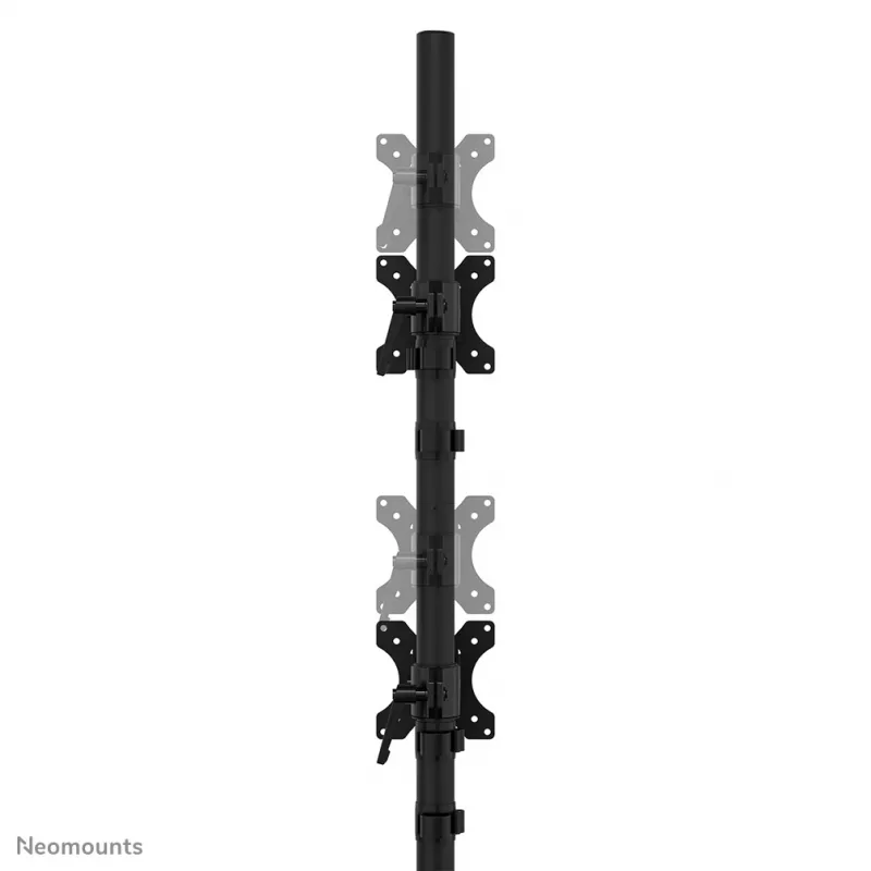 Soporte dual para monitor Neomounts DS45-600BL2V para 2 pantallas de 10–32 pulgadas, VESA 75x75–100x100, carga máx. 9 kg, de pie, negro