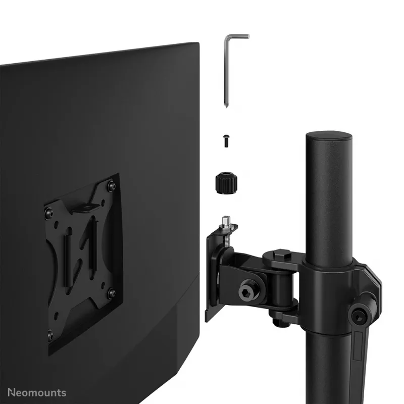 Soporte dual para monitor Neomounts DS45-600BL2V para 2 pantallas de 10–32 pulgadas, VESA 75x75–100x100, carga máx. 9 kg, de pie, negro