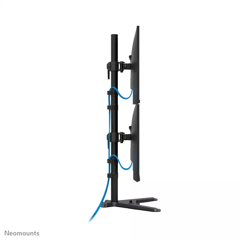 Soporte dual para monitor Neomounts DS45-600BL2V para 2 pantallas de 10–32 pulgadas, VESA 75x75–100x100, carga máx. 9 kg, de pie, negro