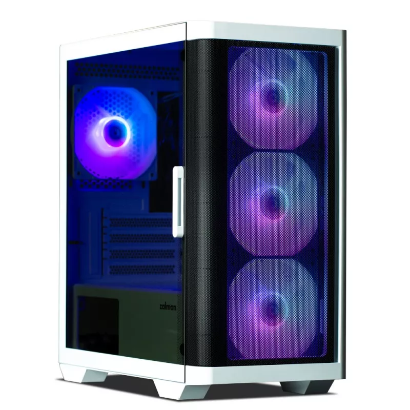 Caja de ordenador Zalman M4 WHITE Mini Tower negra, blanca