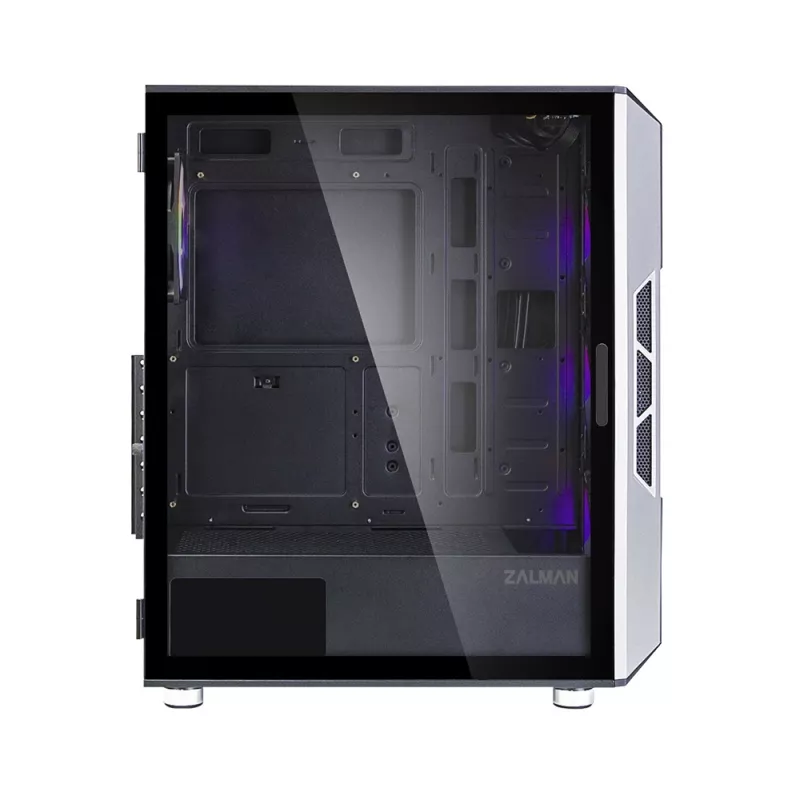 Caja de ordenador Zalman I3 Neo ATX Mid Tower PC con frontal de malla para una refrigeración eficiente 3 ventiladores preinstalados Midi Tower negra