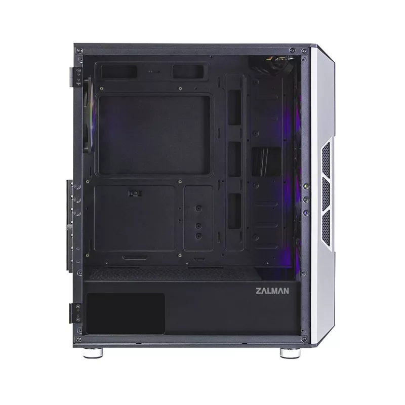 Caja de ordenador Zalman I3 Neo ATX Mid Tower PC con frontal de malla para una refrigeración eficiente 3 ventiladores preinstalados Midi Tower negra