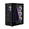 Caja de ordenador Zalman I3 Neo ATX Mid Tower PC con frontal de malla para una refrigeración eficiente 3 ventiladores preinstalados Midi Tower negra