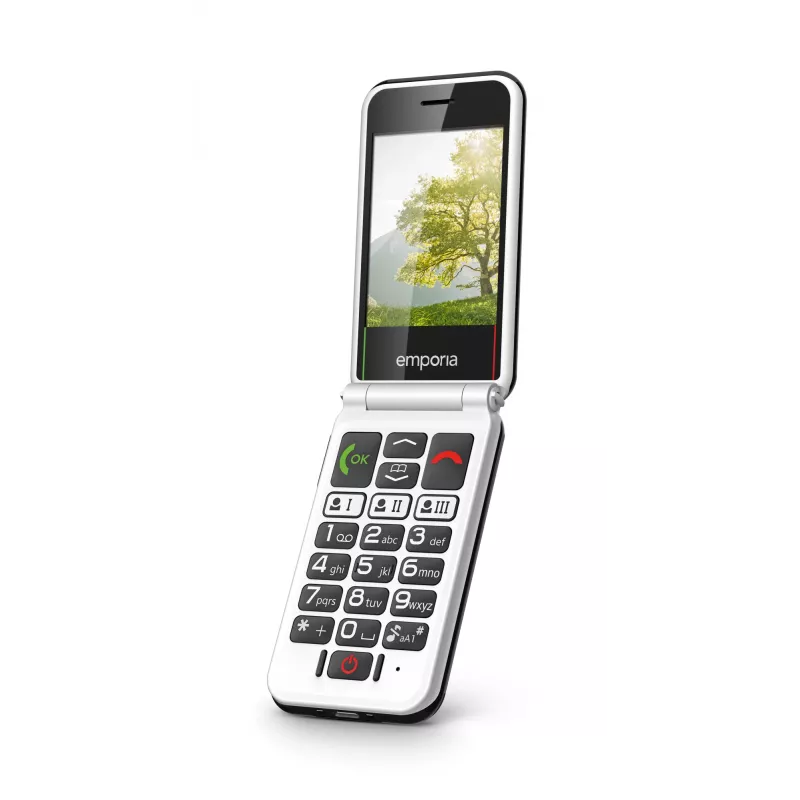 Emporia SIMPLICITYglam.4G 7,11 cm (2,8 inch) 106 g Negro Teléfono para mayores
