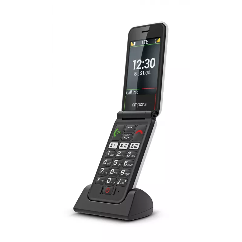 Emporia SIMPLICITYglam.4G 7,11 cm (2,8 inch) 106 g Negro Teléfono para mayores