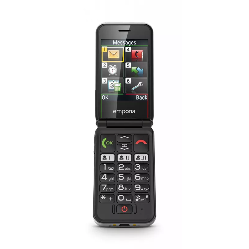 Emporia SIMPLICITYglam.4G 7,11 cm (2,8 inch) 106 g Negro Teléfono para mayores