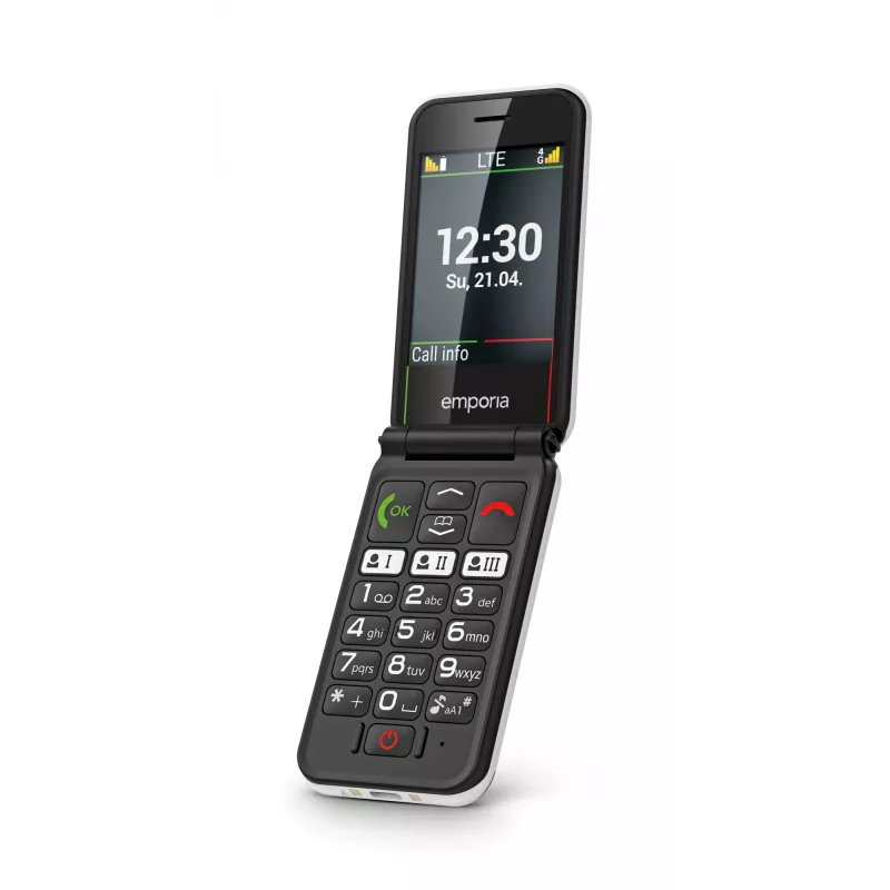 Emporia SIMPLICITYglam.4G 7,11 cm (2,8 inch) 106 g Negro Teléfono para mayores