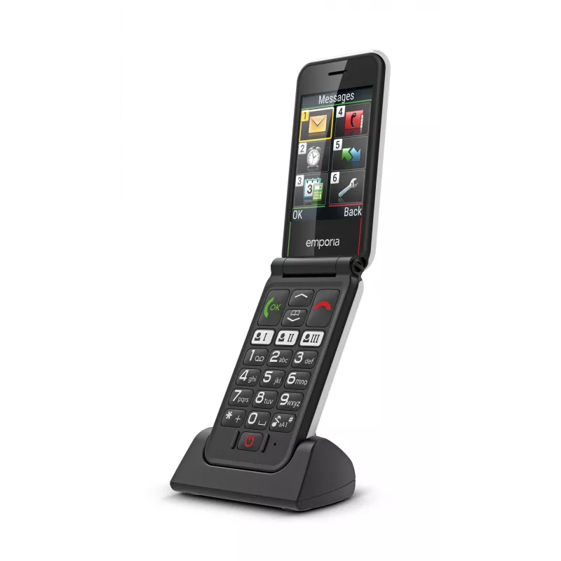Emporia SIMPLICITYglam.4G 7,11 cm (2,8 inch) 106 g Negro Teléfono para mayores