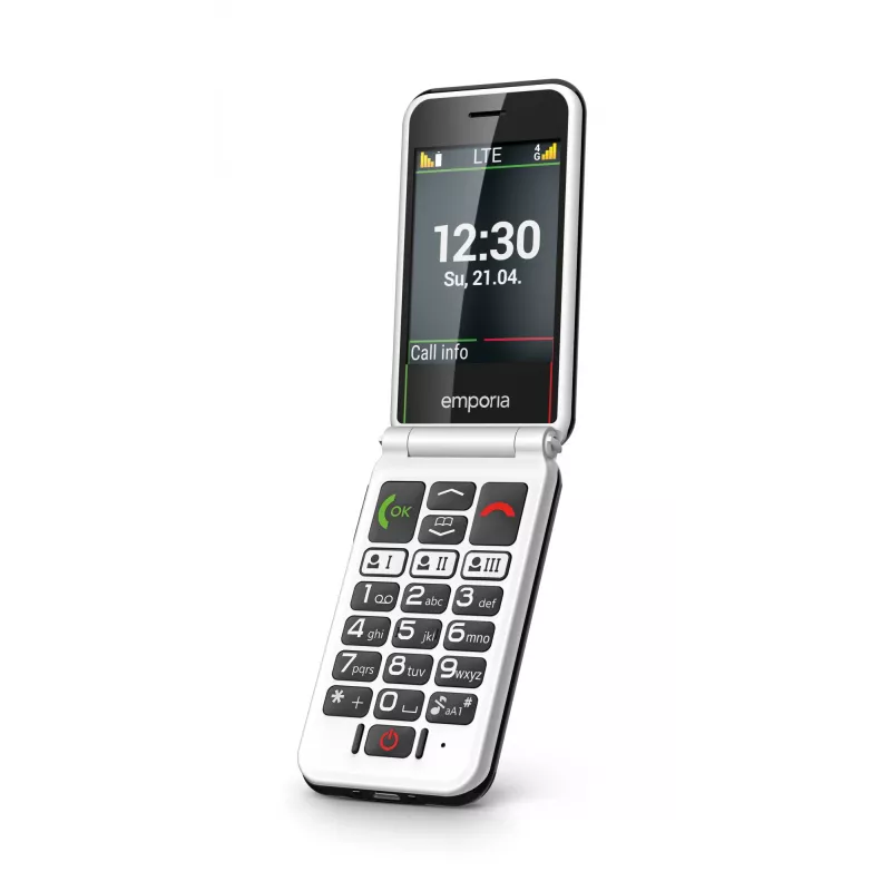 Emporia SIMPLICITYglam.4G 7,11 cm (2,8 inch) 106 g Negro Teléfono para mayores