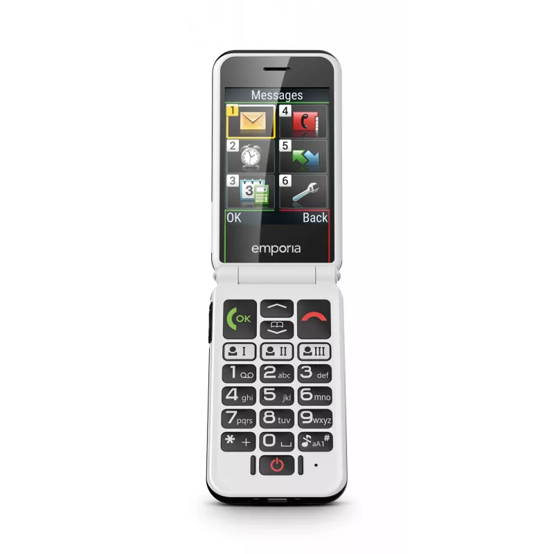 Emporia SIMPLICITYglam.4G 7,11 cm (2,8 inch) 106 g Negro Teléfono para mayores