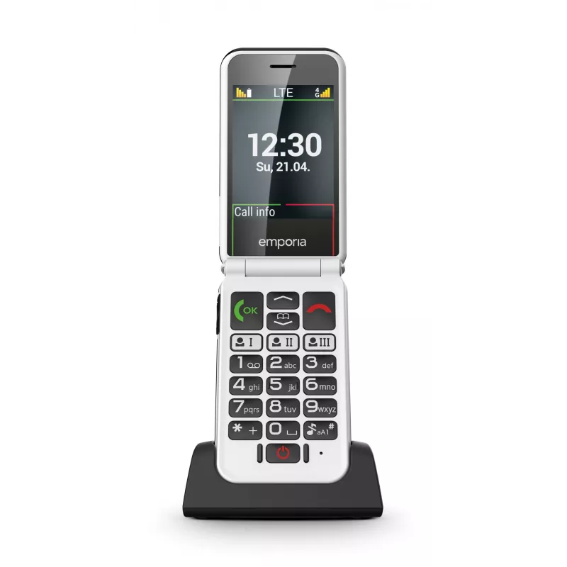 Emporia SIMPLICITYglam.4G 7,11 cm (2,8 inch) 106 g Negro Teléfono para mayores