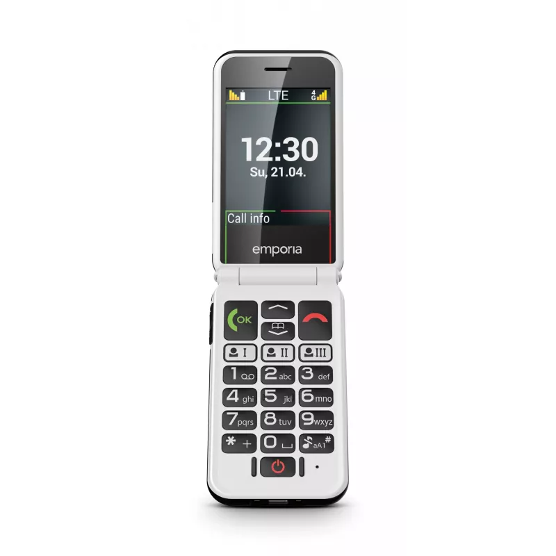 Emporia SIMPLICITYglam.4G 7,11 cm (2,8 inch) 106 g Negro Teléfono para mayores