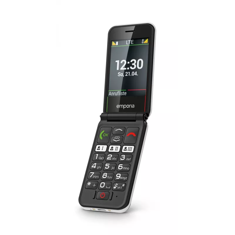 Emporia SIMPLICITYglam.4G 7,11 cm (2,8 inch) 106 g Negro Teléfono para mayores