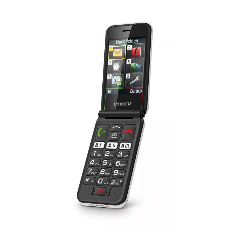 Emporia SIMPLICITYglam.4G 7,11 cm (2,8 inch) 106 g Negro Teléfono para mayores