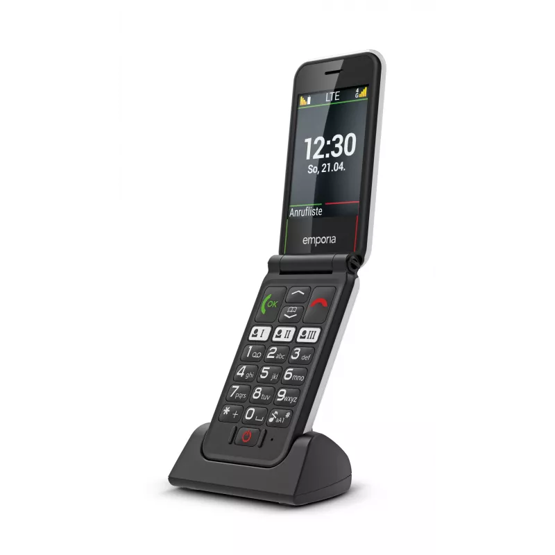 Emporia SIMPLICITYglam.4G 7,11 cm (2,8 inch) 106 g Negro Teléfono para mayores