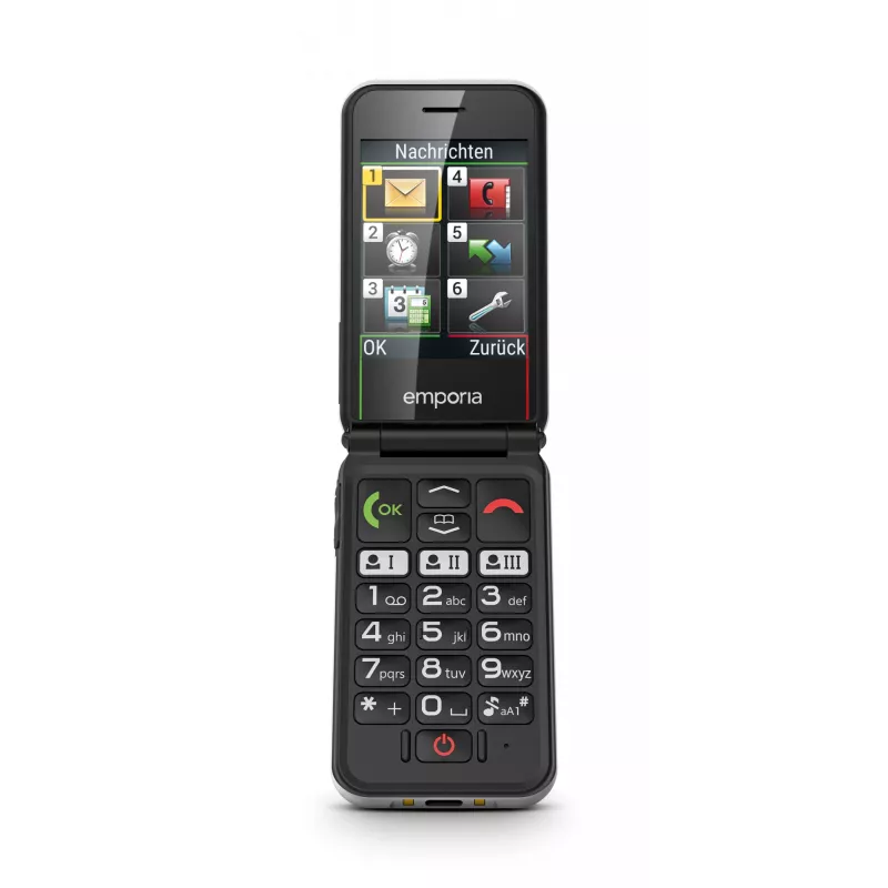 Emporia SIMPLICITYglam.4G 7,11 cm (2,8 inch) 106 g Negro Teléfono para mayores