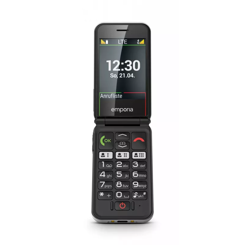 Emporia SIMPLICITYglam.4G 7,11 cm (2,8 inch) 106 g Negro Teléfono para mayores