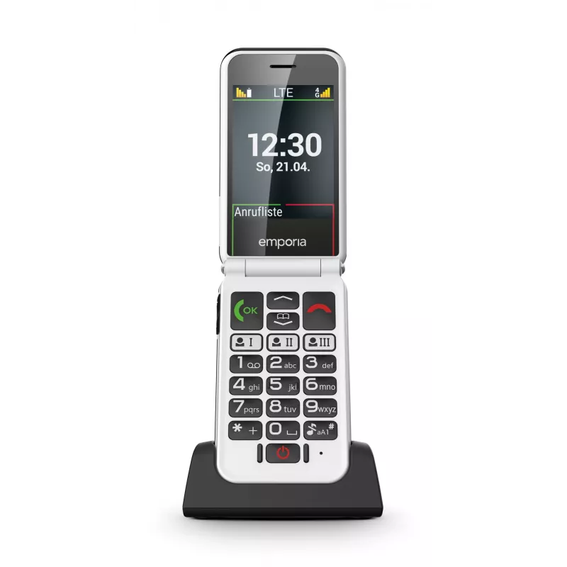 Emporia SIMPLICITYglam.4G 7,11 cm (2,8 inch) 106 g Negro Teléfono para mayores