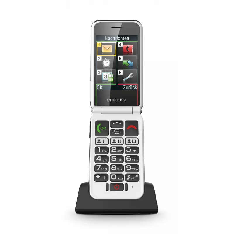 Emporia SIMPLICITYglam.4G 7,11 cm (2,8 inch) 106 g Negro Teléfono para mayores