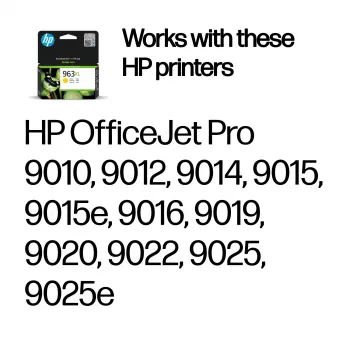 HP 963XL Alto rendimiento Amarillo Cartucho de tinta original, Amarillo, 1 ud., 1600 páginas