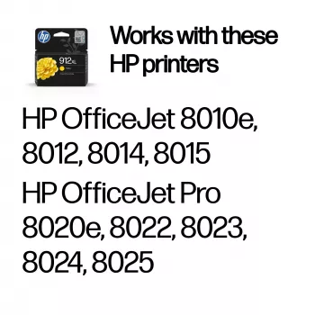 HP 912XL Alto rendimiento Amarillo Cartucho de tinta original, Amarillo, 1 ud., 700 páginas
