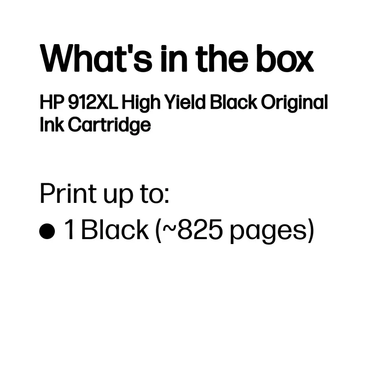HP 912XL Alto rendimiento Negro Cartucho de tinta original