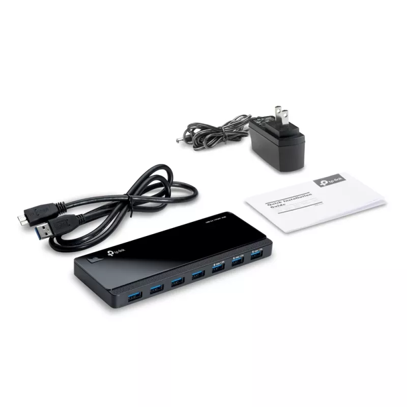 TP-Link UH700 Hub de interfaces USB 3.2 Gen 1 (3.1 Gen 1) Micro-B 5000 Mbit/s Negro