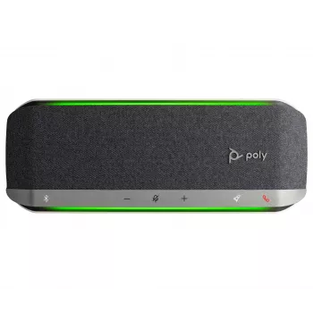 Altavoz de conferencia HP Poly Sync 40 USB-A USB-C, plata, Windows 10, Windows 11, MacOS, 30 h, RoHS, Federal Communications Commission (FCC), CE, 38 mm