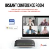 HP Poly Sync 10 altavoz de conferencia USB-A USB-C, plata, Windows 10, Windows 11, MacOS, RoHS, Federal Communications Commission (FCC), CE, 182 mm, 89 mm