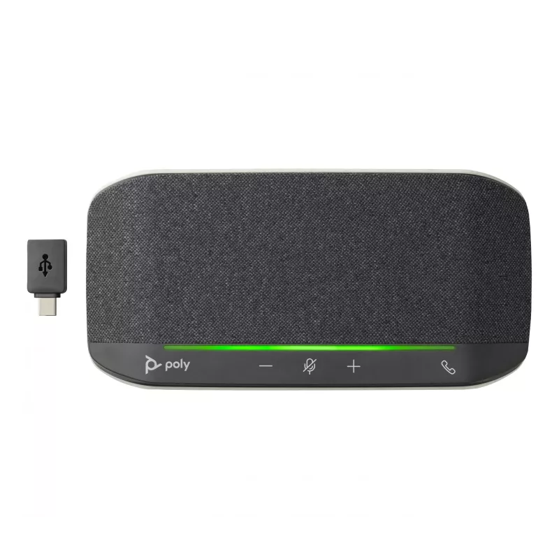 HP Poly Sync 10 altavoz de conferencia USB-A USB-C, plata, Windows 10, Windows 11, MacOS, RoHS, Federal Communications Commission (FCC), CE, 182 mm, 89 mm