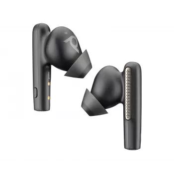 HP Poly Voyager Free 60+ UC Carbon negro auriculares + adaptador BT700 USB-C + estuche de carga con pantalla táctil