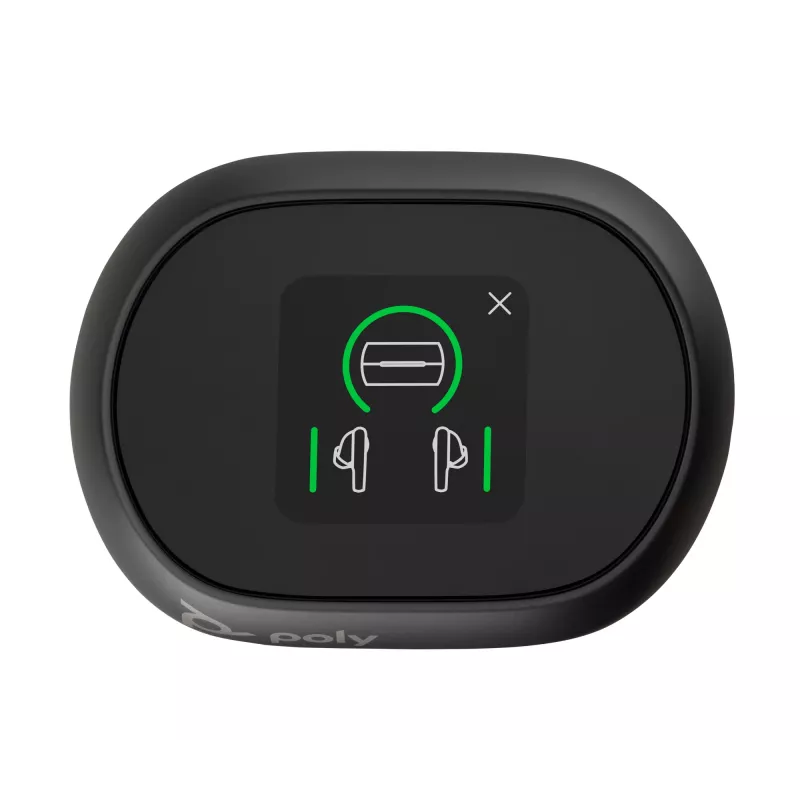 HP Poly Voyager Free 60+ UC Carbon negro auriculares + adaptador BT700 USB-C + estuche de carga con pantalla táctil