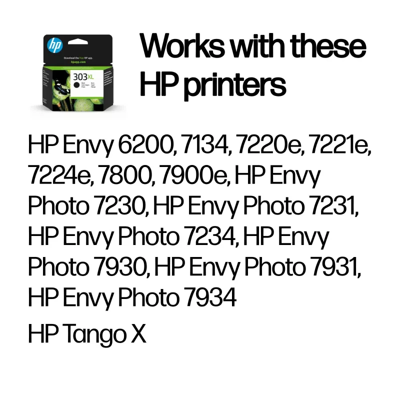HP 303XL cartucho de tinta original negro de alto rendimiento, negro, 1 ud., 600 páginas