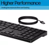 Teclado USB de tamaño completo con cable HP Wired Desktop 320K — negro, cable 1,8 m