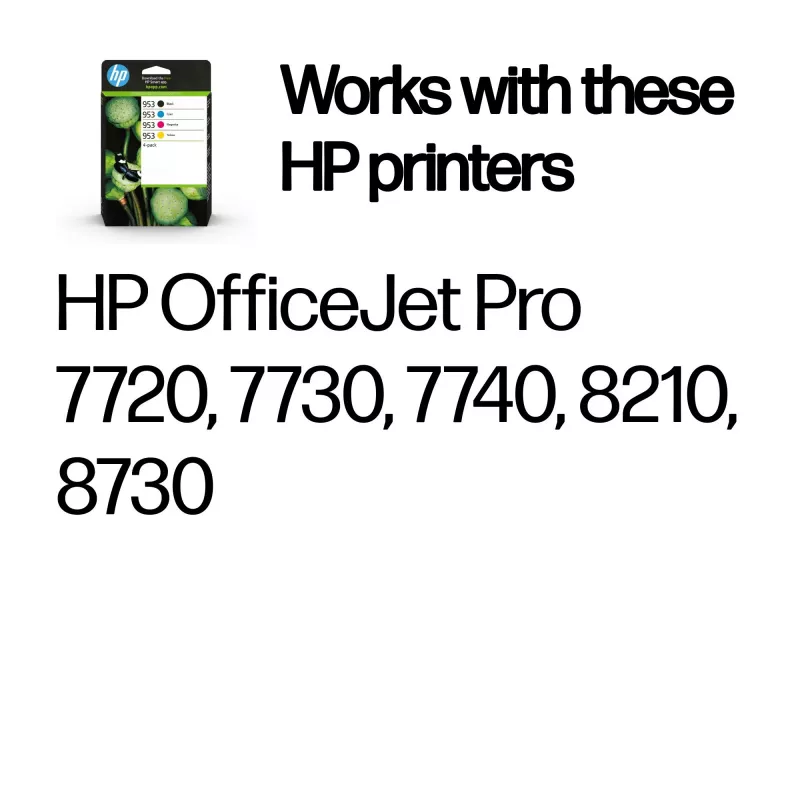 HP 953 pack de 4 cartuchos de tinta negro/cian/magenta/amarillo Original