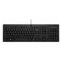 Teclado con cable HP 125 tamaño completo USB membrana negro