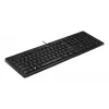 Teclado con cable HP 125 tamaño completo USB membrana negro