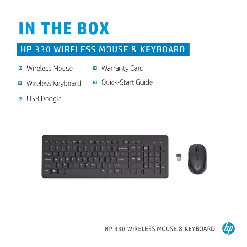 HP 330 Combinación de ratón y teclado inalámbricos