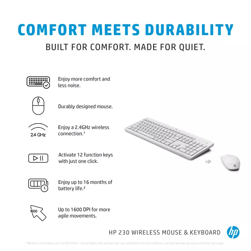 HP 230 Combinación de ratón y teclado inalámbricos