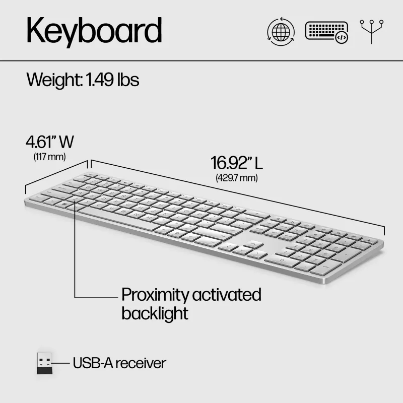 HP 970 Teclado inalámbrico programable