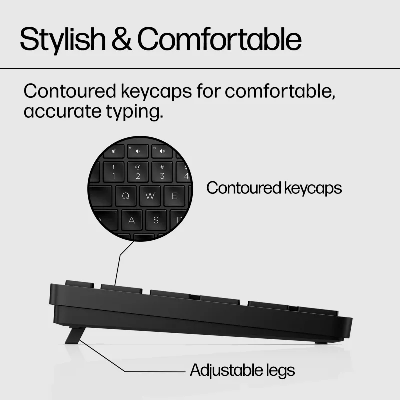 HP 450 Teclado inalámbrico programable tamaño completo RF Inalámbrico USB Negro