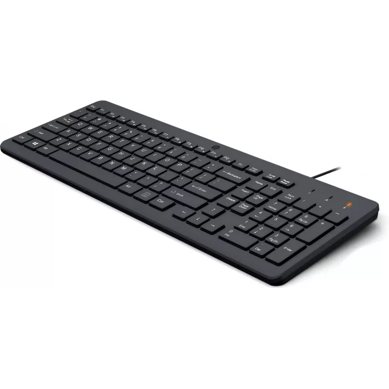 HP 150 Teclado con cable tamaño completo USB Negro 664R5AA#ABD