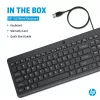HP 150 Teclado con cable tamaño completo USB Negro cable de 1 m
