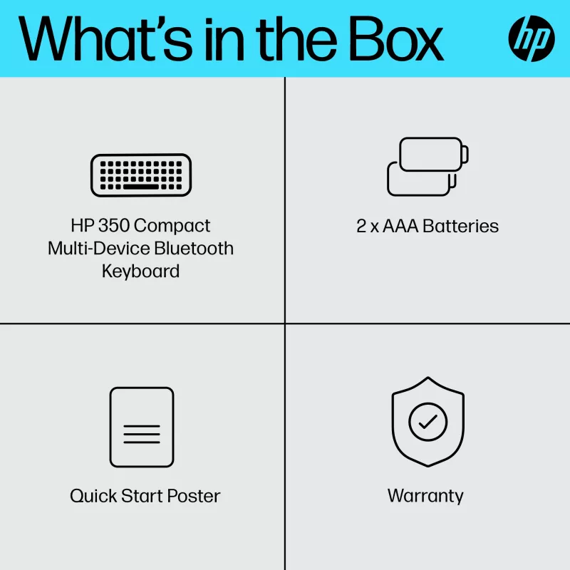 HP 350 Teclado Bluetooth compacto multidispositivo