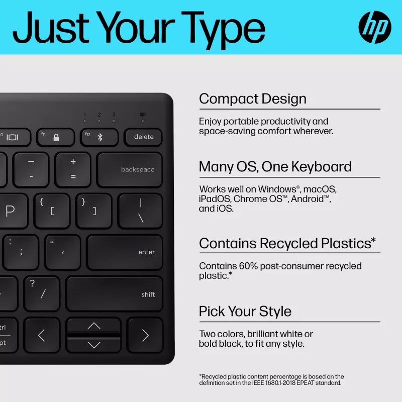 HP 350 Teclado Bluetooth compacto multidispositivo
