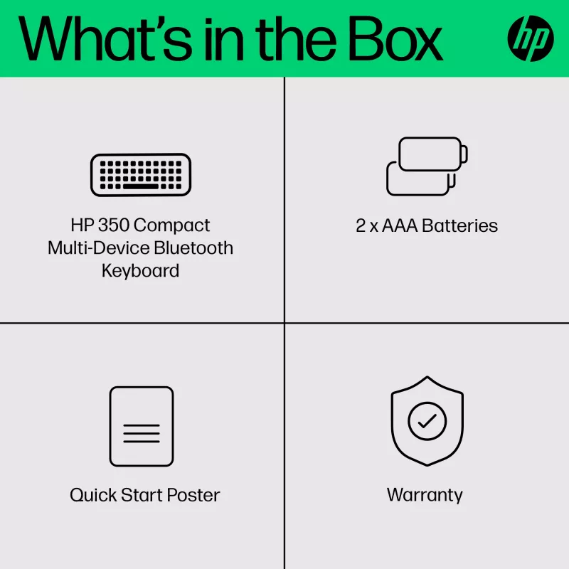 HP 350 Teclado Bluetooth compacto multidispositivo