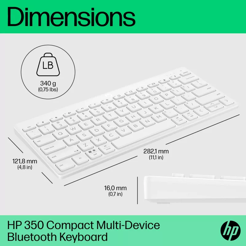 HP 350 Teclado Bluetooth compacto multidispositivo
