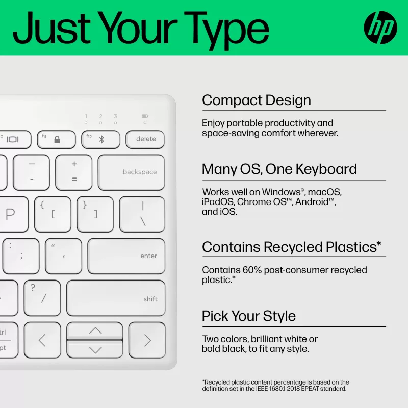 HP 350 Teclado Bluetooth compacto multidispositivo