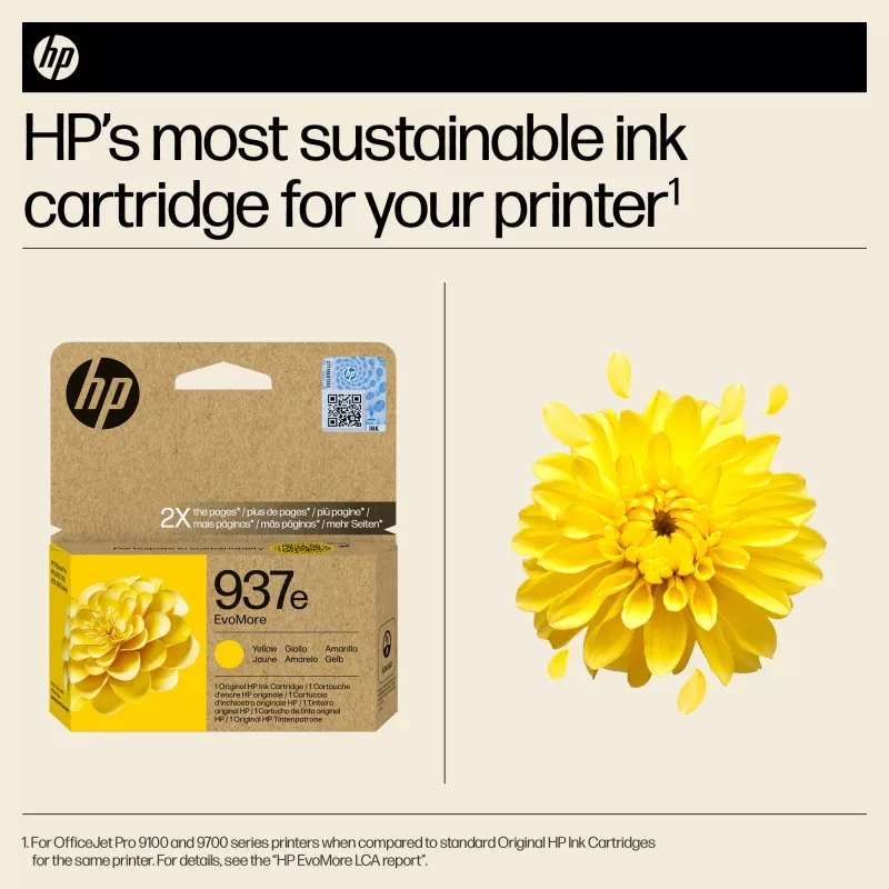 HP 937e EvoMore Amarillo Tóner Original